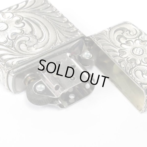 Photo7: Sterling Silver Zippo Armor Case 5-sides Hand Carved Arabesque SILVER KING USV4 Oil Lighter (7)