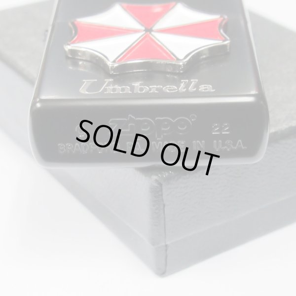 Photo4: Zippo BIOHAZARD Umbrella Metal 20th Anniversary Matte Black Etching Japan Limited Oil Lighter (4)