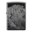 Photo1: Vintage Zippo Mt.Yatsugatake 2899m Laser Engraving Black Titanium Japan Limited Oil Lighter (1)