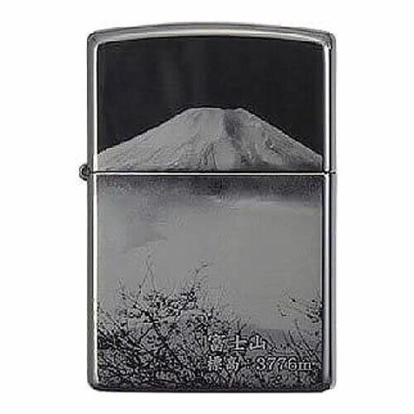 Photo1: Vintage Zippo Mt.Fuji 3776m Laser Engraving Black Titanium Japan Limited Oil Lighter (1)