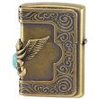 Photo4: Zippo Turquoise Wing 3-sides Metal Plate Oxidized Brass Barrel Finished Japan Limited Oil Lighter (4)