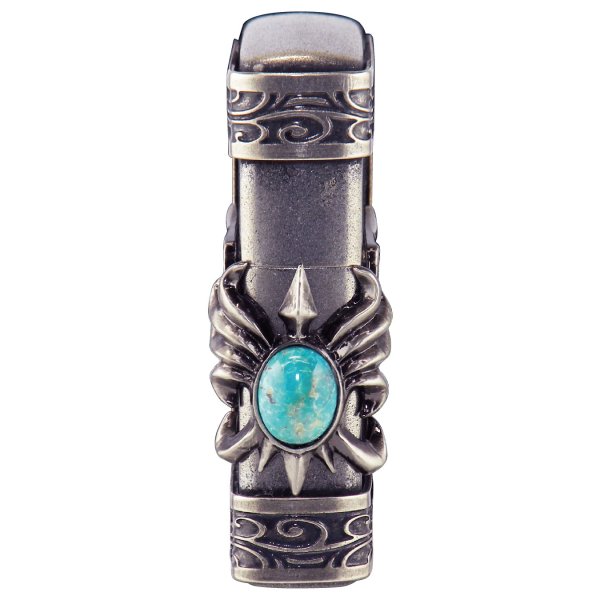 Photo3: Zippo Turquoise Wing 3-sides Metal Plate Oxidized Barrel Finished Japan Limited Oil Lighter (3)