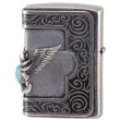 Photo4: Zippo Turquoise Wing 3-sides Metal Plate Oxidized Barrel Finished Japan Limited Oil Lighter (4)