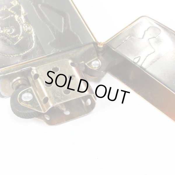 Photo6: Used Zippo Lupin the Third Gold Plating Both Sides Etching Japan Limited Oil Lighter (6)