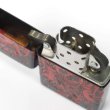 Photo4: Used Zippo Red Lucifer Matte Black Plating Etching Japan Limited Oil Lighter (4)