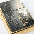 Photo4: Used Zippo Lupin the Third Gold Plating Both Sides Etching Japan Limited Oil Lighter (4)