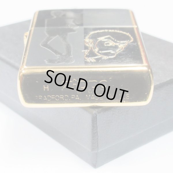 Photo7: Used Zippo Lupin the Third Gold Plating Both Sides Etching Japan Limited Oil Lighter (7)