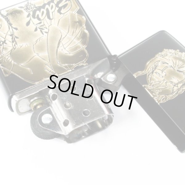 Photo3: Zippo BLACK LAGOON 20th Anniversary Limited Eda Matte Black Gold Etching Japanese Anime Japan Oil Lighter (3)