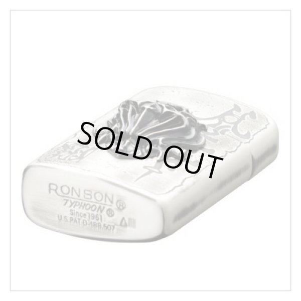 Photo5: GARO 牙狼 魔導輪 Zalva Shield-M Ronson Typhoon Oil Lighter Oxidized Silver Japan Limited (5)