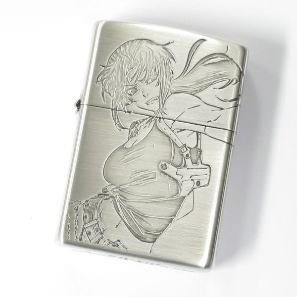 Photo1: Zippo BLACK LAGOON REVY 3-sides Etching Oxidized Silver Plating Japanese Anime Japan Limited Oil Lighter (1)