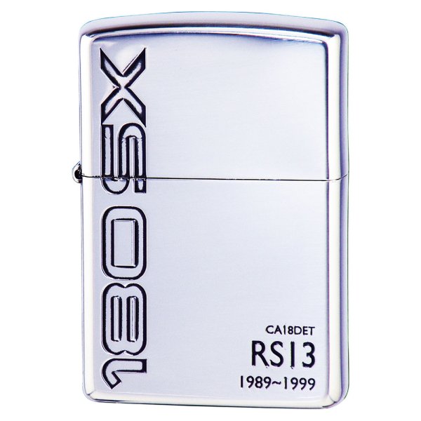 Photo1: Zippo NISSAN 180SX RS13 Etching Oxidized Silver Plating Japan Limited Oil Lighter (1)
