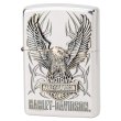 Photo1: Zippo Harley Davidson Japan Limited Big Eagle Metal Silver Plating Etching HDP-07 Oil Lighter (1)