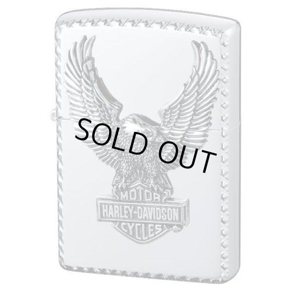 Photo1: Zippo Harley Davidson Japan Limited Big Eagle Metal Silver Plating HDP-22 Oil Lighter (1)