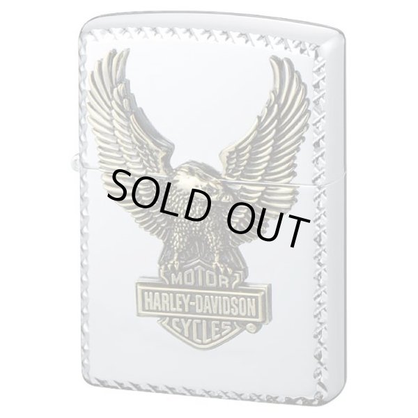 Photo1: Zippo Harley Davidson Japan Limited Silver Plating Big Eagle Brass Metal HDP-23 Oil Lighter (1)