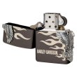 Photo3: Zippo Harley Davidson Japan Limited  3-sidesEagle Metal Black Ion Silver Plating HDP-02 Oil Lighter (3)