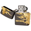 Photo3: Zippo Harley Davidson Japan Limited 3-sides Eagle Metal Black Ion 24Gold Plating HDP-01 Oil Lighter (3)