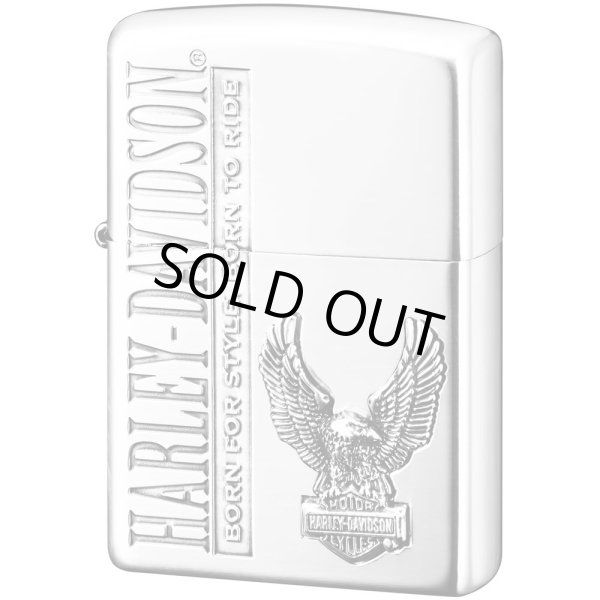 Photo1: Zippo Harley Davidson Japan Limited Oxidized Silver Plating Eagle Metal HDP-56 Oil Lighter (1)