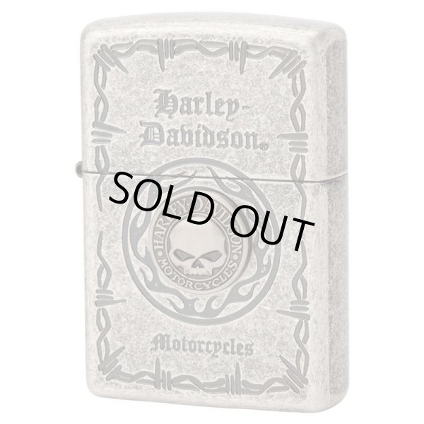 Photo1: Zippo Harley Davidson Japan Limited Skull Metal Silver Barrel Finish HDP-70 Oil Lighter (1)