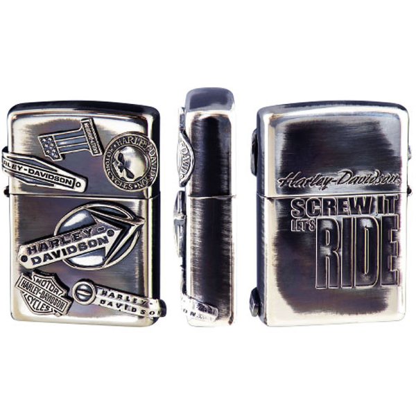 Photo1: Zippo Harley Davidson Japan Limited Used Feeling Finish Metal HDP-63 Oil Lighter (1)