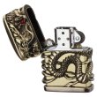 Photo3: Zippo Sky Dragon Tenryu Full Metal Jacket Heavy Weight Antique Brass Gold Japan Limited Oil Lighter (3)