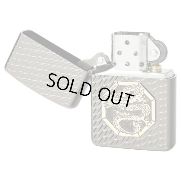 Photo2: Zippo Armor Case Dragon Octagon Metal Black Nickel Plating Japan Limited Oil Lighter (2)