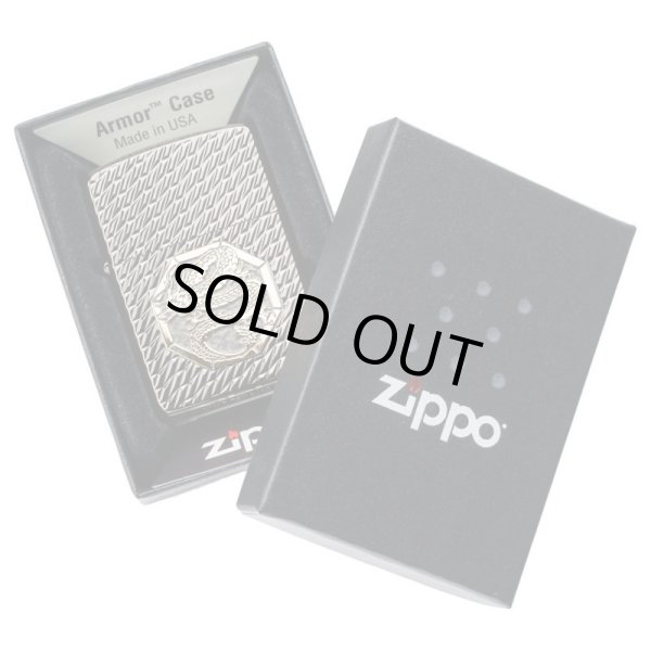 Photo4: Zippo Armor Case Dragon Octagon Metal Black Nickel Plating Japan Limited Oil Lighter (4)
