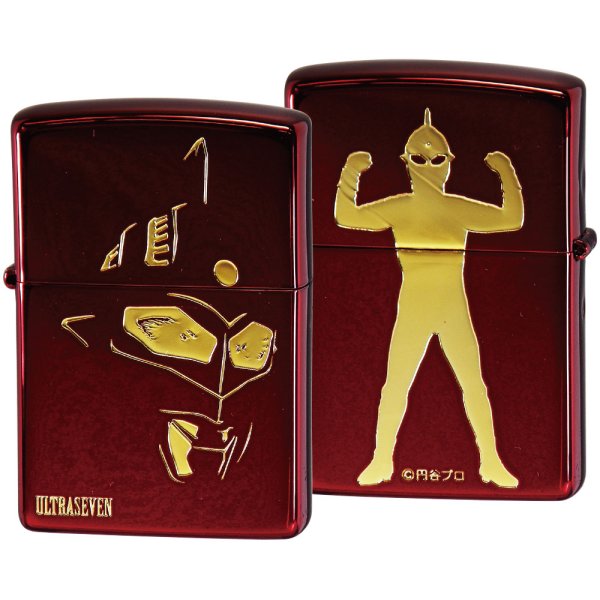 Photo3: Zippo ULTRASEVEN Both Sides Etching Ion Red Plating Gold Japan Limited Oil Lighter (3)