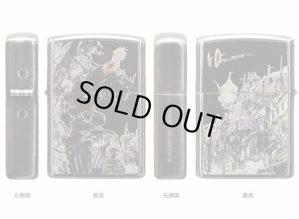 Photo4: Final Fantasy Zippo Amano Yoshitaka Machi City Black Silver Plating Both Sides Etching Japan Limited Oil Lighter (4)