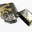Photo4: Zippo Skull Crossbones 3-sides Metal Black Nickel Gold Japan Limited Oil Lighter (4)