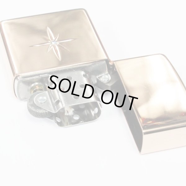 Photo3: Vintage Zippo Star Deep Engraving Rhinestone Pink Gold Mirror Plating Japan Limited Oil Lighter (3)