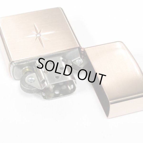 Photo3: Vintage Zippo Star Deep Engraving Rhinestone Pink Gold Satena Plating Japan Limited Oil Lighter (3)