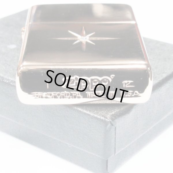 Photo4: Vintage Zippo Star Deep Engraving Rhinestone Pink Gold Mirror Plating Japan Limited Oil Lighter (4)