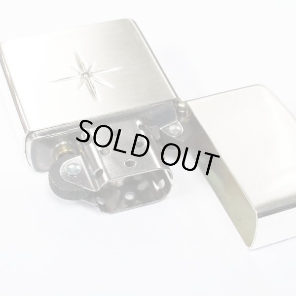 Photo3: Vintage Zippo Star Deep Engraving Rhinestone Silver Satena Plating Japan Limited Oil Lighter (3)