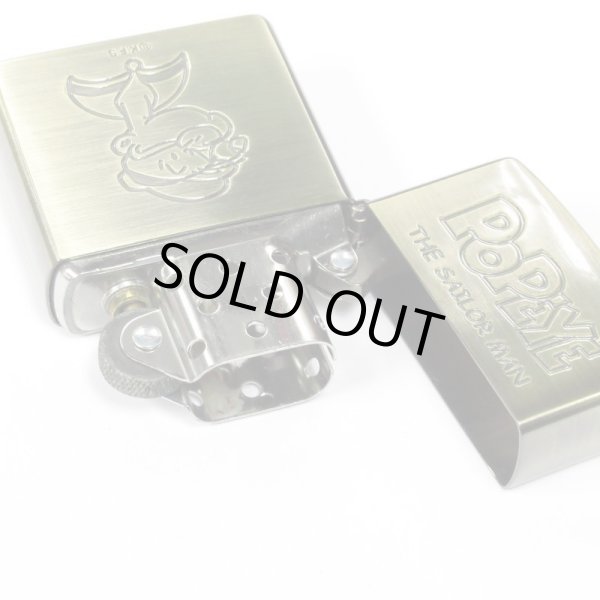 Photo3: Vintage Zippo Popeye the Sailorman Anime Brass Etching Japan Limited Oil Lighter (3)