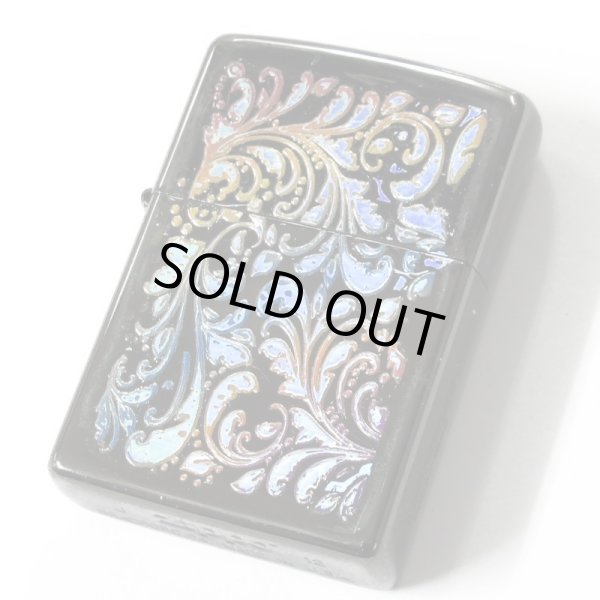 Photo1: Outlet Zippo Hologram Arabesque 0000/1000 Black Etching Japan Limited Oil Lighter (1)