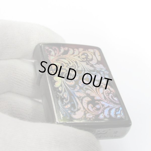 Photo8: Outlet Zippo Hologram Arabesque 0000/1000 Black Etching Japan Limited Oil Lighter (8)