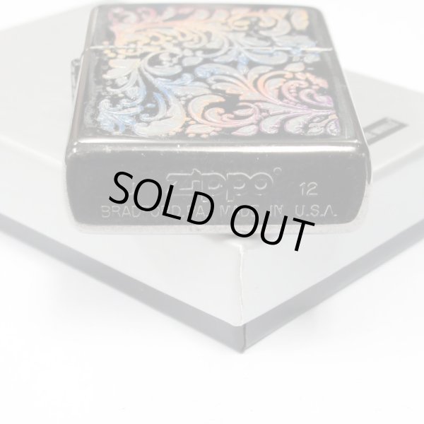 Photo5: Outlet Zippo Hologram Arabesque 0000/1000 Black Etching Japan Limited Oil Lighter (5)