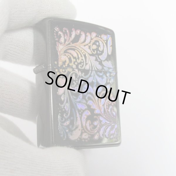 Photo9: Outlet Zippo Hologram Arabesque 0000/1000 Black Etching Japan Limited Oil Lighter (9)