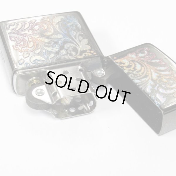 Photo3: Outlet Zippo Hologram Arabesque 0000/1000 Black Etching Japan Limited Oil Lighter (3)