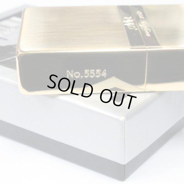 Photo4: Zippo 1935 Replica Mirror Line Gold Tank Gold Plating Etching Japan Limited Oil Lighter (4)