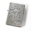 Photo1: Zippo 777 Jackpot Oxidized Silver Plating Both Sides Japan Limited Slot Fever Oil Lighter (1)