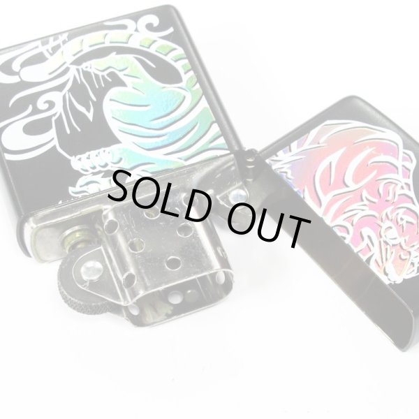 Photo5: Zippo Tiger Holographic Rainbow Beautiful 7 Color Japanese Tora Japan LimitedOil Lighter (5)