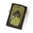 Photo1: Zippo Antique Sundial Wood Inlay Oxidized Brass Both Sides Etching Japan Limited Oil Lighter (1)