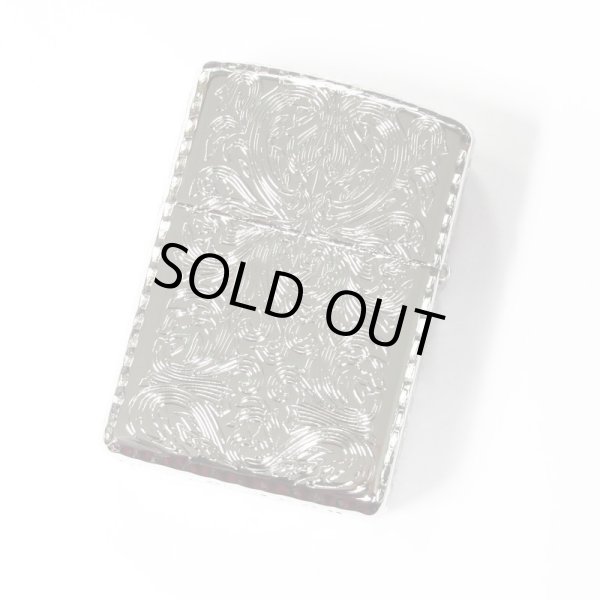 Photo2: Zippo Armor Case Arabesque Platinum Plating 5-Sides Etching Japan Limited Limited Oil Lighter King2 (2)