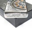 Photo4: Zippo Antique Darts Wood Inlay Oxidized Silver Both Sides Etching Japan Limited Oil Lighter (4)