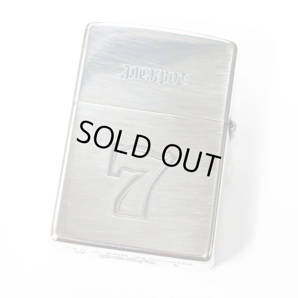 Photo2: Zippo 777 Jackpot Oxidized Silver Plating Both Sides Etching Japan Limited Slot Fever Oil Lighter (2)