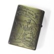 Photo2: Vintage Zippo Antique Old World Map Oxidized Brass Plating Etching Japan Limited Oil Lighter (2)