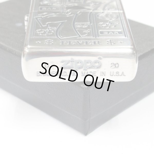 Photo4: Zippo 777 Jackpot Oxidized Silver Plating Both Sides Etching Japan Limited Slot Fever Oil Lighter (4)