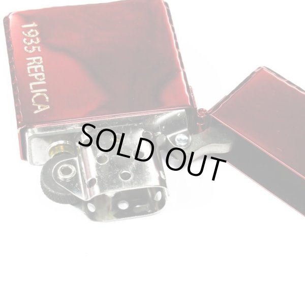 Photo3: Zippo 1935 Replica Gold Logo Etching Ion Red Japan Limited Oil Lighter (3)