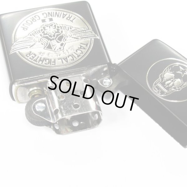 Photo3: Zippo Japan Air Self-Defense Force Tactical Fighter Training Group Matte Black Silver Plating Japan Limited Oil Lighter (3)